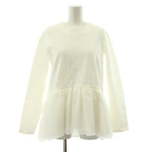 Honey チュールペプラムトップス カットソー 長袖 36 白 ホワイト BL-2230500 /KU