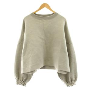 GIANT SWEATSHIRT スウェット トレーナー 長袖 ショート丈 M ベージュ 2302SK82