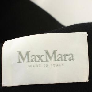 Max Mara ポンチョ パーカー ケープ コート アンゴラ混 36 黒 ブラック 10860649 /G