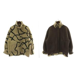 2WAY REVERSIBLE BOA JACKET ジャケット ブルゾン F ベージュ 茶 ブラウン