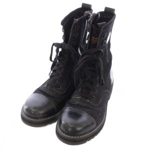 G-Star RAW Minor Zip Boots High デニム ショートブーツ レースアップ US7 ブラック /TK