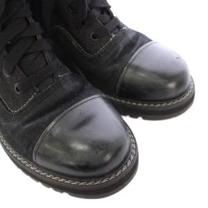 G-Star RAW Minor Zip Boots High デニム ショートブーツ レースアップ US7 ブラック /TK