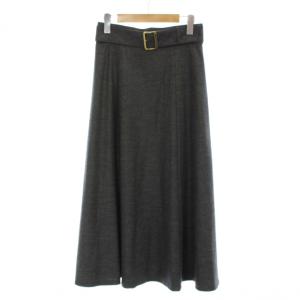 22AW スカート ロング 38 グレー ベルト付き 無地 /GP