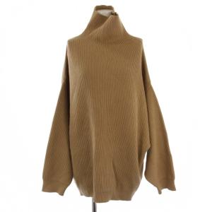 LEWES アゼ プルオーバー ニット セーター 長袖 タートルネック シルク カシミヤ F ベージュ