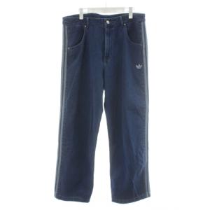 デニム ファイヤーバードパンツ ワイドパンツ ロゴ 38 水色 ライトブルー JC6234 /AN29