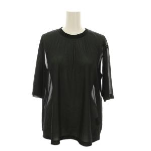 25SS MOUSSE WAYLI TEE シアー Tシャツ カットソー シースルー 半袖 38 黒 03-5101021