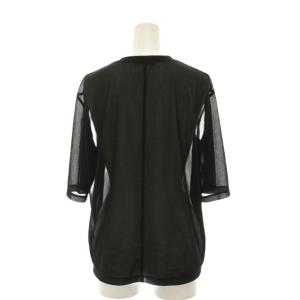 theory luxe 25SS MOUSSE WAYLI TEE シアー Tシャツ カットソー シースルー 半袖 38 黒 03-5101021