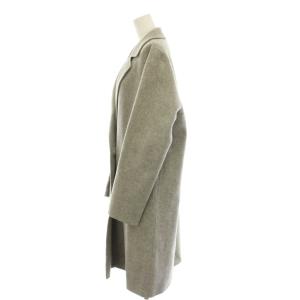Theory NEW DIVIDE PEIRETTE.DF チェスターコート ロング アウター S グレー /YM