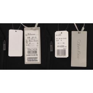 Calvin Klein ポロシャツ タグ付き ハーフジップ M 半袖 黒 ブラック /AU