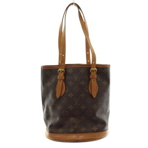 LOUIS VUITTON モノグラム バケットPM ハンドバッグ ショルダー2WAY ブラウン M42238