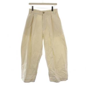 PEACHED COTTON TWILL バルーンパンツ ジップフライ S 白 SNM-351 /BM