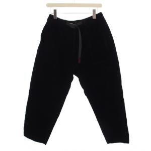 コーデュロイ ルーズテーパードパンツ ジップフライ L 黒 GUP-21F047 /BM
