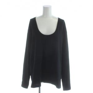 25SS DEEP U NECK TOPS カットソー 2 黒 ブラック ディープUネック 長袖 無地