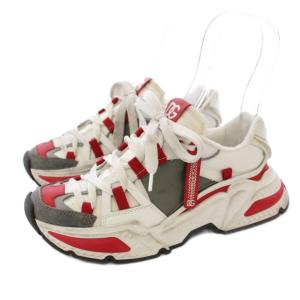 DOLCE&GABBANA スニーカー シューズ 34 グレー 白 ホワイト 赤 レッド /AN50