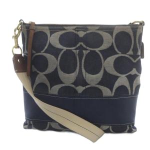COACH ショルダーバッグ 切替 紺 ネイビー 11184 /SR