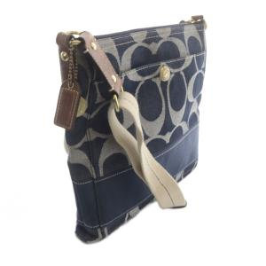 COACH ショルダーバッグ 切替 紺 ネイビー 11184 /SR