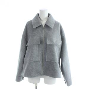 25AW ジャージーメルトンシリーズ ポケット付きジップブルゾン ジャケット 上着 F グレー 長袖 ジップアップ