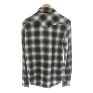 HYSTERIC GLAMOUR シャツ 長袖 チェック柄 S グレー 黒 ブラック 緑 グリーン 4AH-2021 /AN79