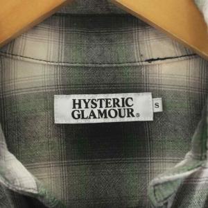 HYSTERIC GLAMOUR シャツ 長袖 チェック柄 S グレー 黒 ブラック 緑 グリーン 4AH-2021 /AN79