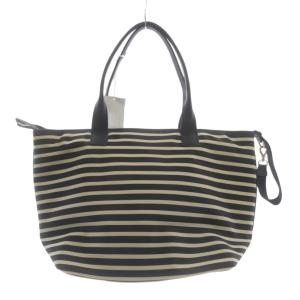 kate spade new york マザーズバッグ トートバッグ ボーダー柄 ハンドバッグ アイボリー 黒 ブラック /SR