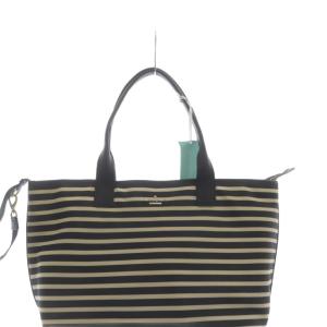 kate spade new york マザーズバッグ トートバッグ ボーダー柄 ハンドバッグ アイボリー 黒 ブラック /SR