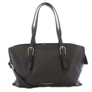 2WAY ショルダーバッグ ハンドバッグ レザー 黒 ブラック /HN