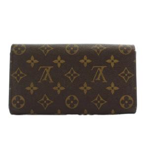 LOUIS VUITTON モノグラム ポルトモネ クレディ 長財布 二つ折り 小銭入れ 茶 ブラウン M61726 /AN66 D