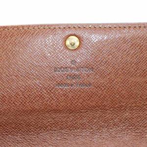 LOUIS VUITTON モノグラム ポルトモネ クレディ 長財布 二つ折り 小銭入れ 茶 ブラウン M61726 /AN66 D