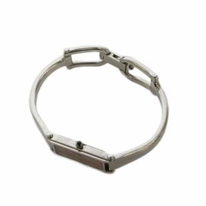 GUCCI 腕時計 クォーツ アナログ 2針 スクエアフェイス ピンク シルバー色 1500L /AN57 D OH