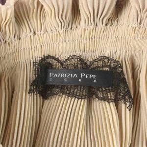 PATRIZIA PEPE スカート 38 紫 パープル ベージュ プリーツ ギャザー ひざ丈 /AP