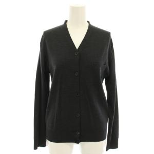 ジョンスメドレー JOHNSMEDLEY ニットカーディガン Vネック 長袖 薄手 ハイゲージ 2 チャコールグレー