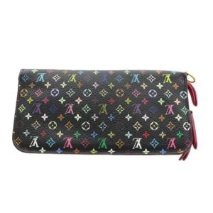 LOUIS VUITTON モノグラムマルチカラー ポルトフォイユ アンソリット 長財布 ブラック M93754