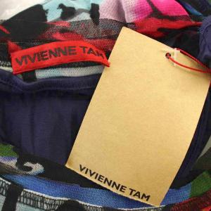 VIVIENNE TAM メッシュ ワンピース 半袖 ミニ 0 黒 ブラック 015-140115 /G
