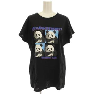 Tシャツ 半袖 パンダ カットソー 40 黒 ブラック 08175463 /G