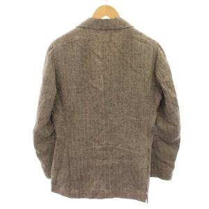 STILE LATINO GUCARL035 テーラードジャケット ヘリンボーン柄 リネン 46 ブラウン