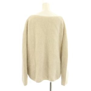 SALON 25AW フォックスウールボリュームスリーブニット セーター F 白 アイボリー 長袖 ボートネック SHM25280
