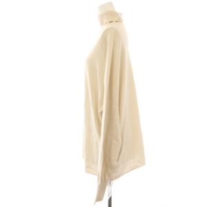 Spick&Span 25AW コットンバルキーヤーンルーズタートルプルオーバー ニット カットソー 長袖 薄手 F ベージュ