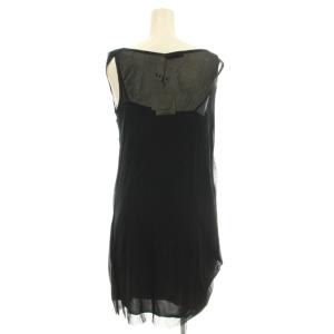 VIVIENNE TAM ノースリーブ ワンピース メッシュ ミニ 1 黒 ブラック 015-140261 /G