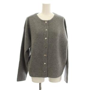 25AW FOX接結ニットジャケット セーター F グレー ノーカラー 長袖 無地 0175275810