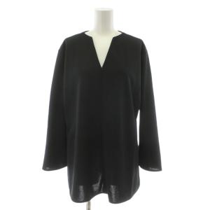 DERRIE RISLEY ブラウス カットソー 長袖 プルオーバー 38 黒 ブラック 03-1308245