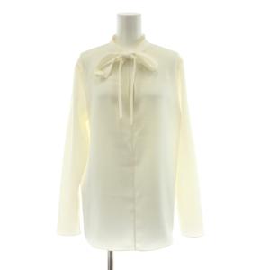 PRIME GGT LS TIE NK TOP プルオーバーボウタイブラウス 長袖 S 白 ホワイト 01-0308211