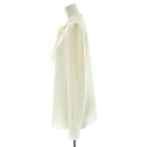 Theory PRIME GGT LS TIE NK TOP プルオーバーボウタイブラウス 長袖 S 白 ホワイト 01-0308211