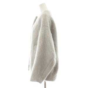 VERMEIL par iena 23AW シャギークルーネックショートコート 36 グレー 23011938102140