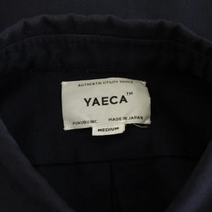 YAECA コーチシャツ COACH SHIRT 長袖 ウール M 紺 ネイビー 12160 /YT