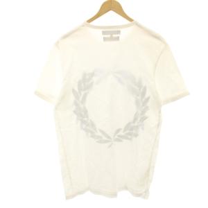 Comme des Garçons Homme Deux × FRED PERRY AD2020 Tシャツ カットソー M 白 ホワイト 月桂樹プリント ラウンドネック