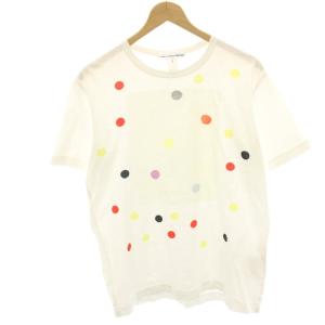 × MARY HEILMANN Tシャツ カットソー M 白 ホワイト 水玉 ドット柄 半袖 ラウンドネック
