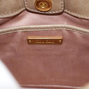 miumiu ヴィッテロルクス ギャザー ショルダーバッグ 2way レザー ベージュ