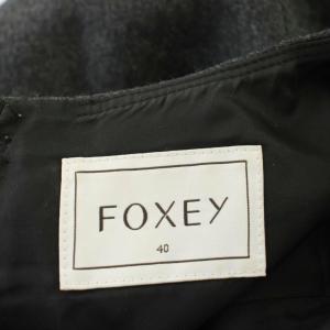 FOXEY ノースリーブ ワンピース ウール 40 グレー 35006