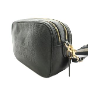 COACH Released IM ショルダーバッグ ホースアンドキャリッジ レザー ブラック