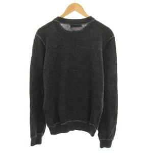 DOLCE&GABBANA ニット セーター クルーネック 長袖 ロゴ刺繍 50 グレー G6095K/F65RV /YT